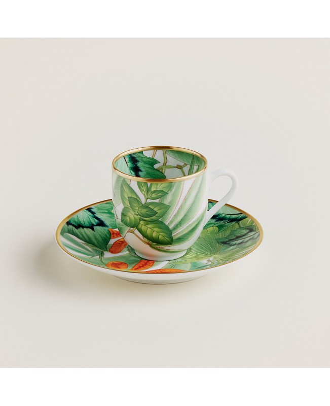 passifolia set of 2 coffee cups and saucer - hermes